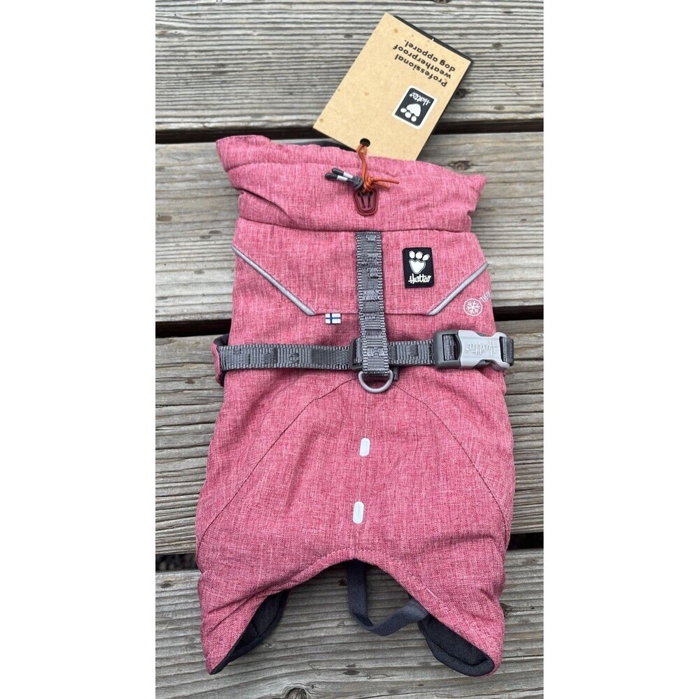 New! Hurtta Expedition Parka 8" Weatherproof Thermal Winter Dog Coat Beetroot